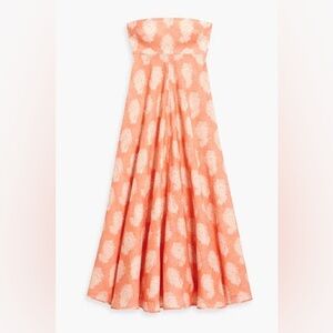 Zimmermann sleeveless paisley print linen midi/max dress - peach